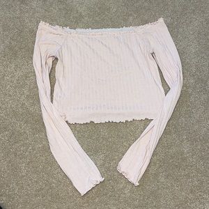 Pacsun Light Pink, off the shoulder, crop top